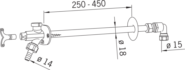 Клапан водоразборной колонки Viega 431015