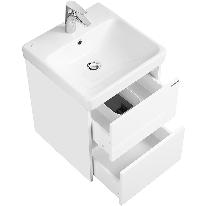 Комплект AQUATON Сканди 45 тумба Белый, раковина Адриана 45 1A2516K0SD010