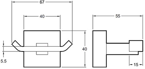 Крючок Jacob Delafon Mecanique E77867-CP