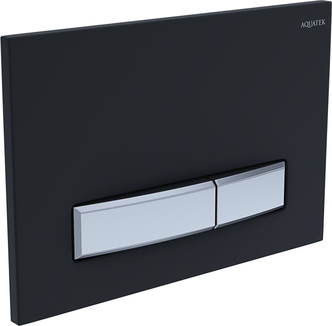 Панель смыва KDI Slim 009D-1 черный матовый прямоугольная клавиша никель KDI-0000026