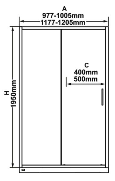 Душевая дверь RAVAK Blix Slim BLSDP2-120 блестящая Transparent X0PMG0C00Z1