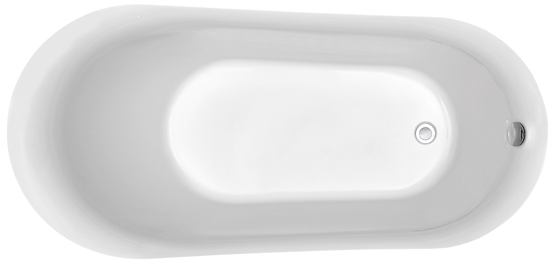 Ванна акриловая отдельностоящая Aquanet ЛАГУНА 1700x780x710 мм со сливом и ножками AQ-K133778Wt