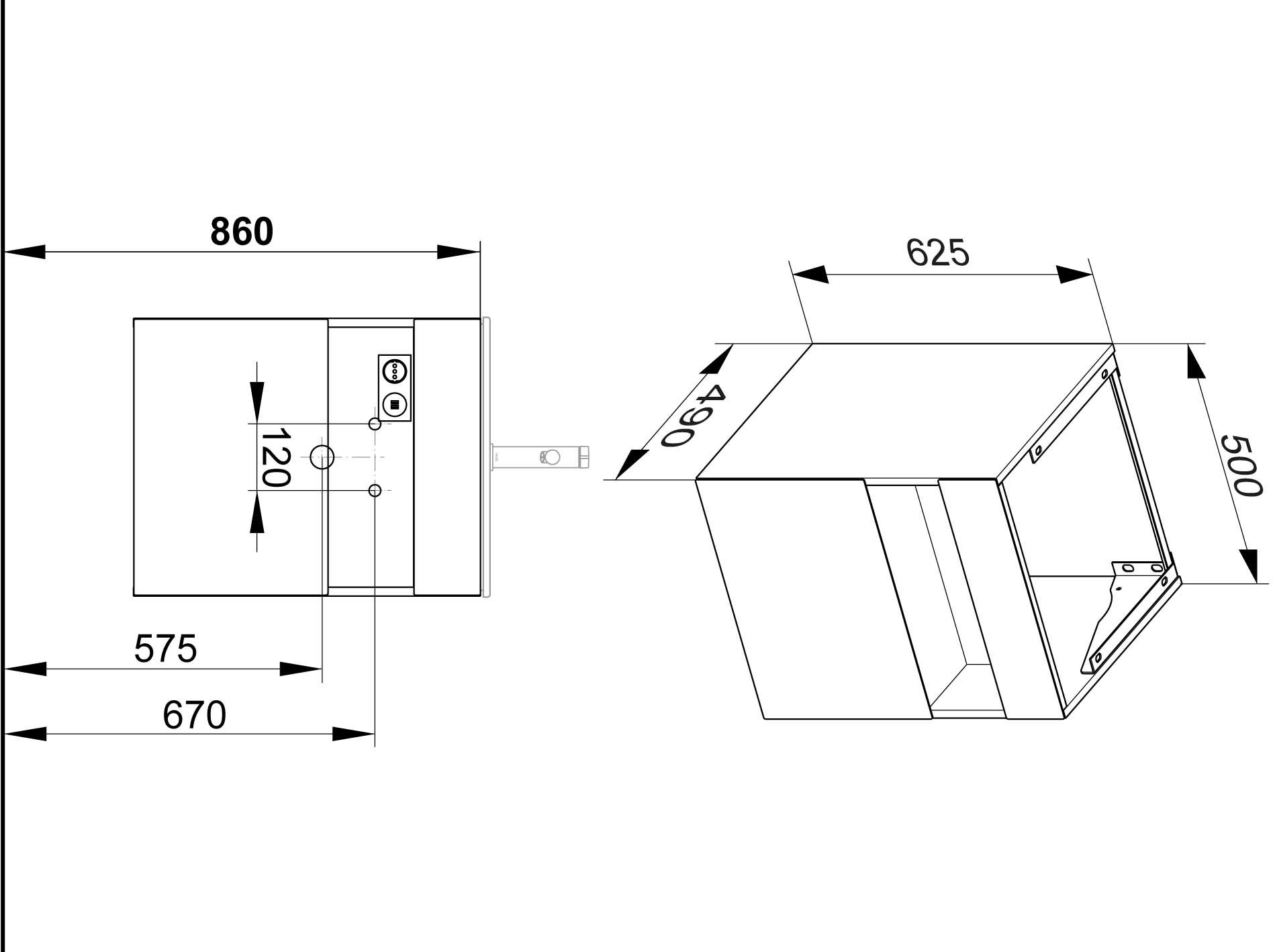 Тумба под умывальник KEUCO Stageline 800x550x490 мм 1 ящик подсветка розетка USB Вулканит 32864970100