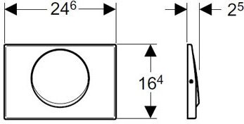 Смывная клавиша Geberit Mambo смыв-стоп нержавеющая сталь сатинированная 115.751.00.1