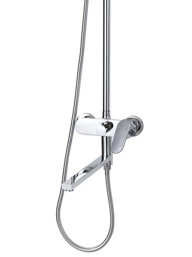 Душевая система со смесителем для ванны Aquatek Ника 300х193 мм хром AQ2840CR