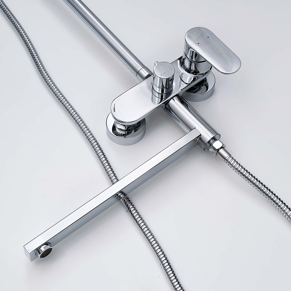 Душевая система со смесителем для ванны Aquatek Ника 300х193 мм хром AQ2840CR