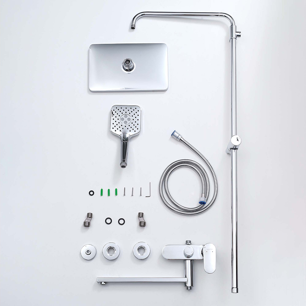 Душевая система со смесителем для ванны Aquatek Ника 300х193 мм хром AQ2840CR