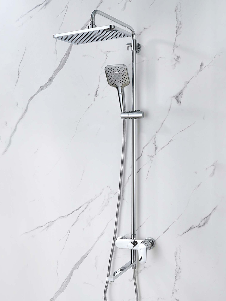 Душевая система со смесителем для ванны Aquatek Ника 300х193 мм хром AQ2840CR