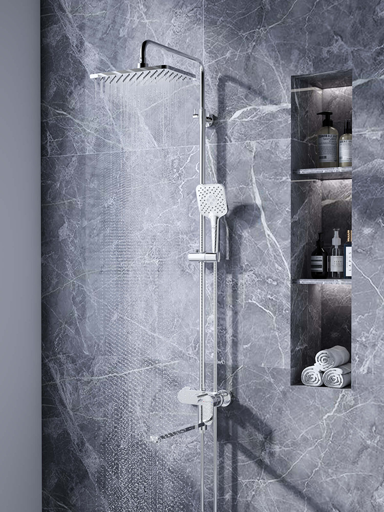 Душевая система со смесителем для ванны Aquatek Ника 300х193 мм хром AQ2840CR