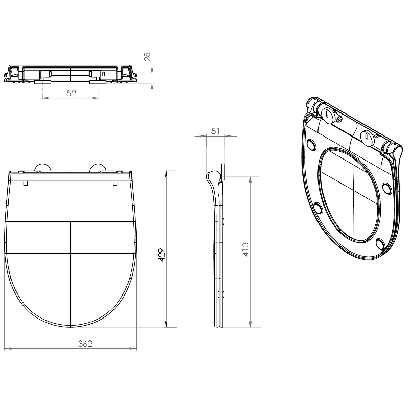 Сиденье для унитаза Roca Victoria Slim микролифт быстросъемное 801392002