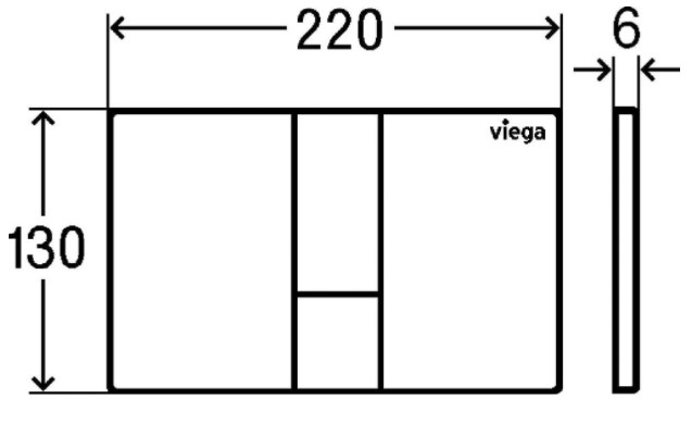Панель смыва для унитаза Viega Prevista Visign for style 24 пластик черный 773304
