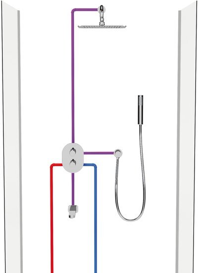 Смеситель термостатический скрытого монтажа Ravak CR 067.00 для R-box Multi X070075