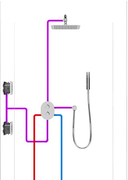 Смеситель термостатический скрытого монтажа Ravak CR 067.00 для R-box Multi X070075