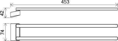 Полотенцедержатель поворотный RAVAK 10° TD 340.00 42 см X07P328
