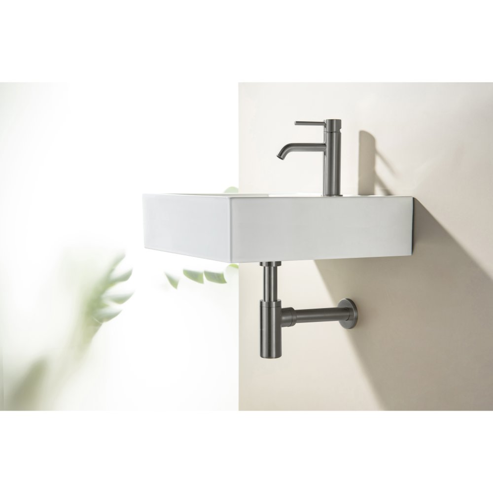 Сифон для раковины Aquatek оружейная сталь AQ6012BGM