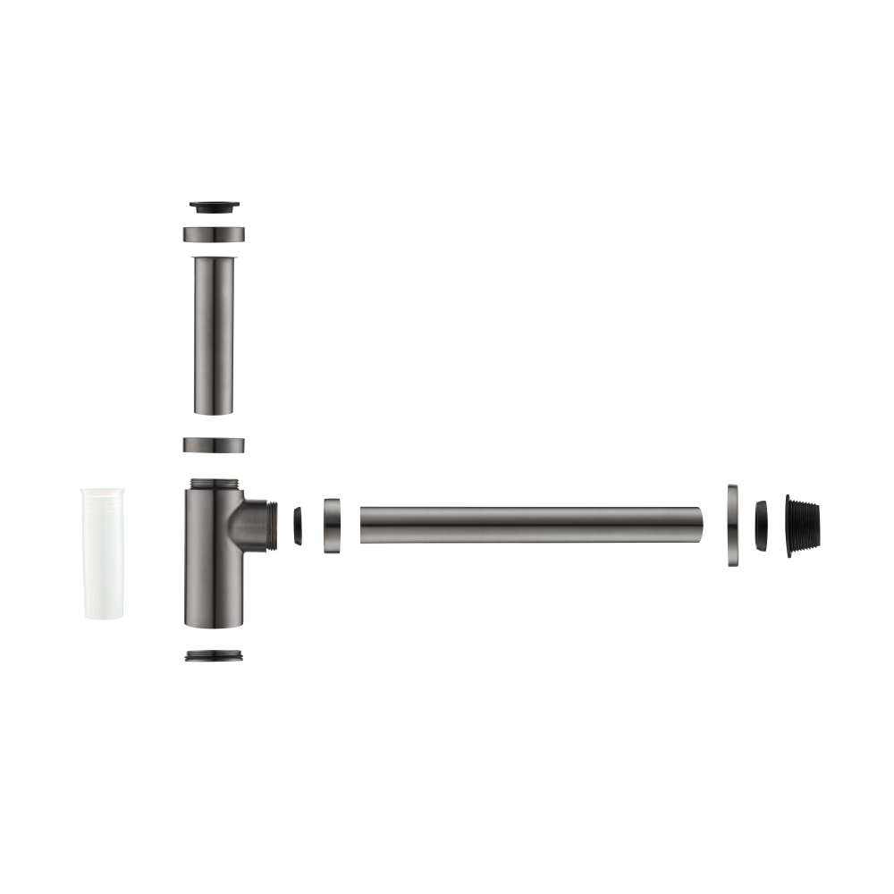 Сифон для раковины Aquatek оружейная сталь AQ6012BGM