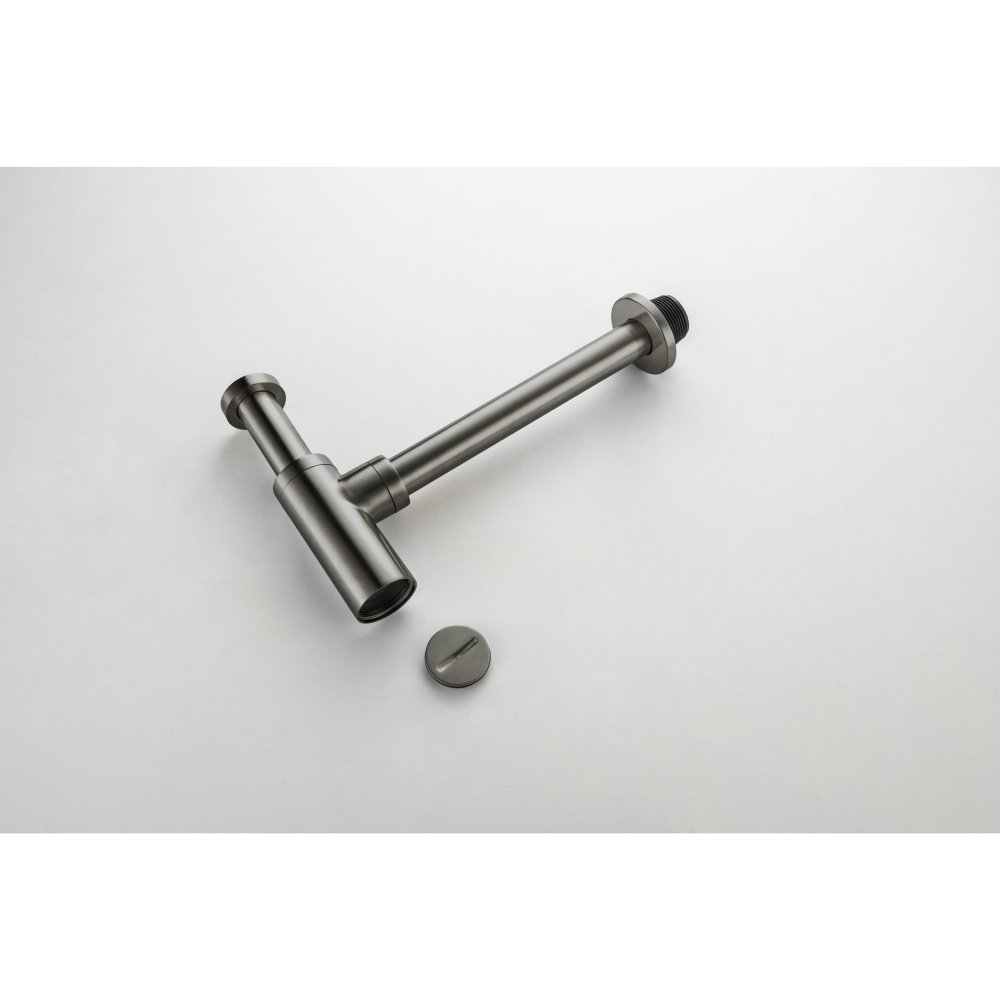 Сифон для раковины Aquatek оружейная сталь AQ6012BGM