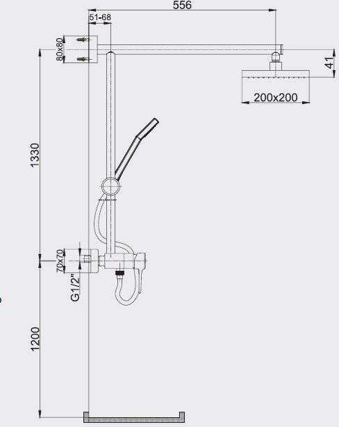 Душевая система TOPAZ CARO 102154006EX