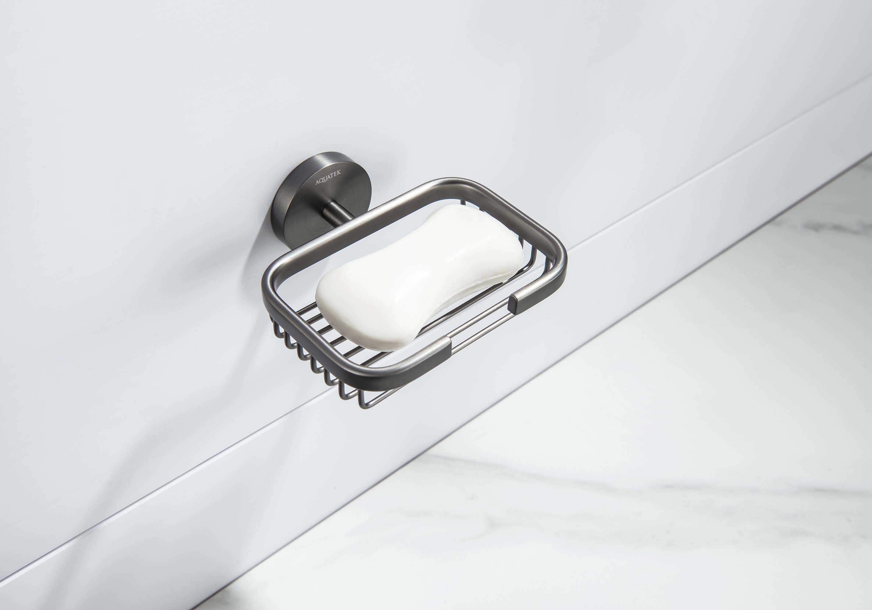 Мыльница-решетка Aquanet БЕТТА оружейная сталь AQ4633BGM