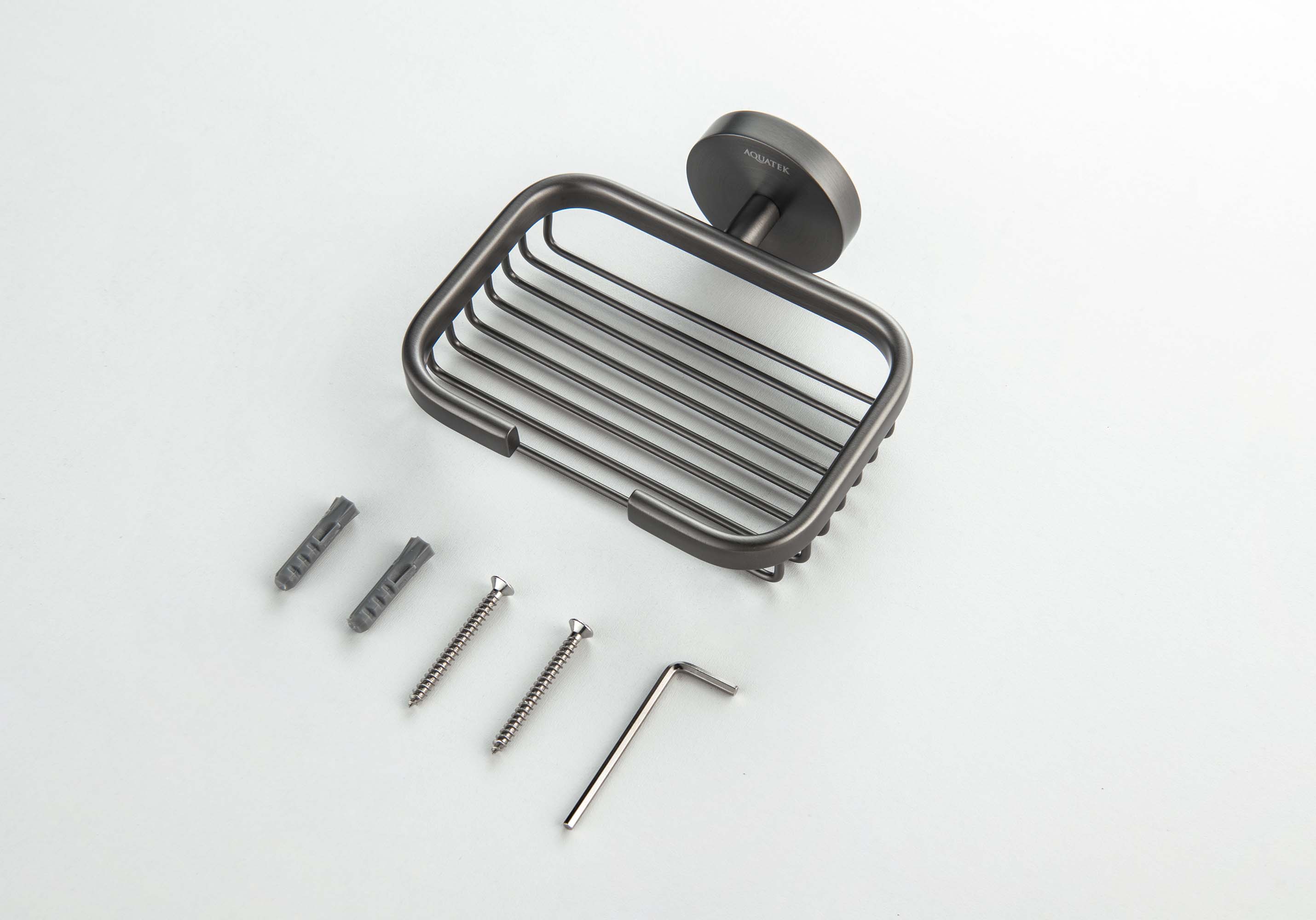 Мыльница-решетка Aquanet БЕТТА оружейная сталь AQ4633BGM