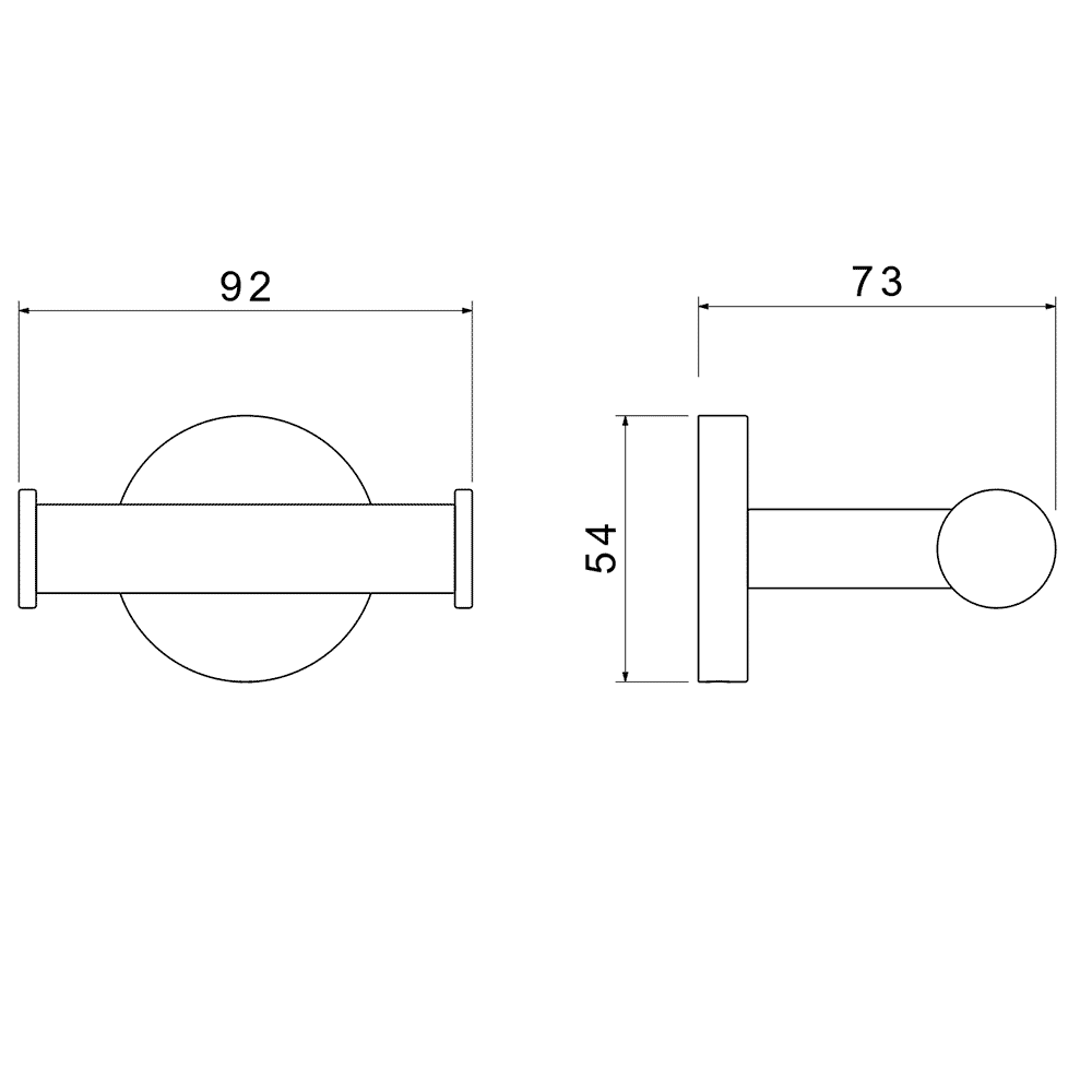 Крючок двойной Aquanet Оберон шлифованное золото AQ4202BG