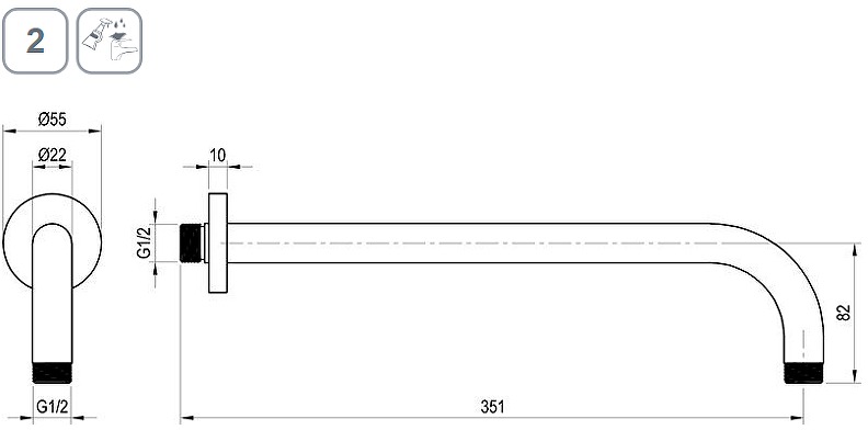 Шланговое подсоединение RAVAK 702.61RGB розовое золото X07P712