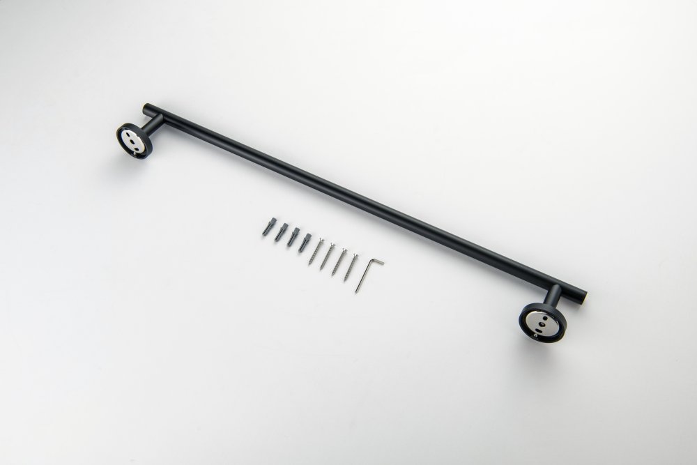 Полотенцедержатель Aquatek Оберон 600 мм матовый черный AQ4214MB