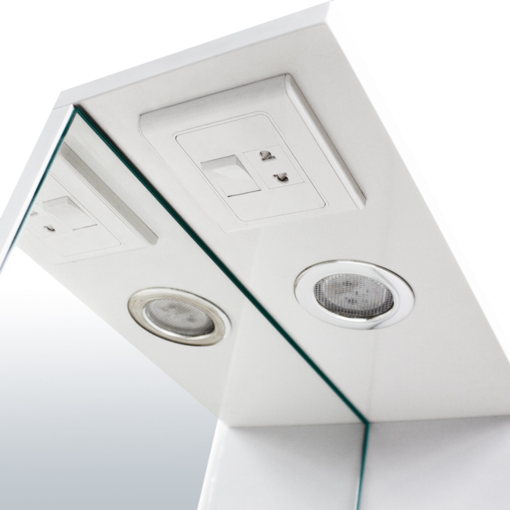 Зеркало для ванной Rosa Лагуна-01 605х800х176 мм белое ZLGN65