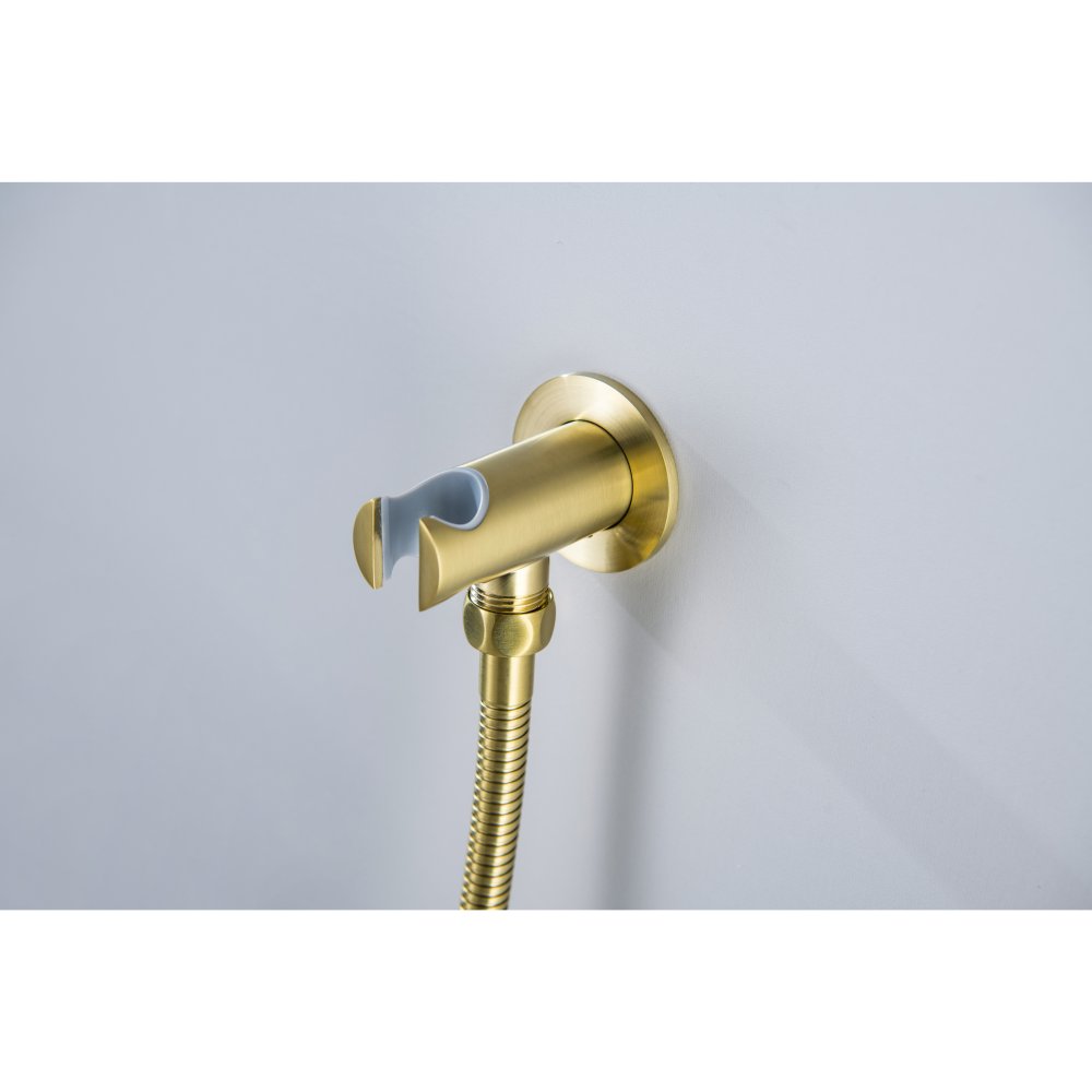 Душевой комплект 3 в 1 Aquanet Европа 2 режима шлифованное золото AQ1376BG