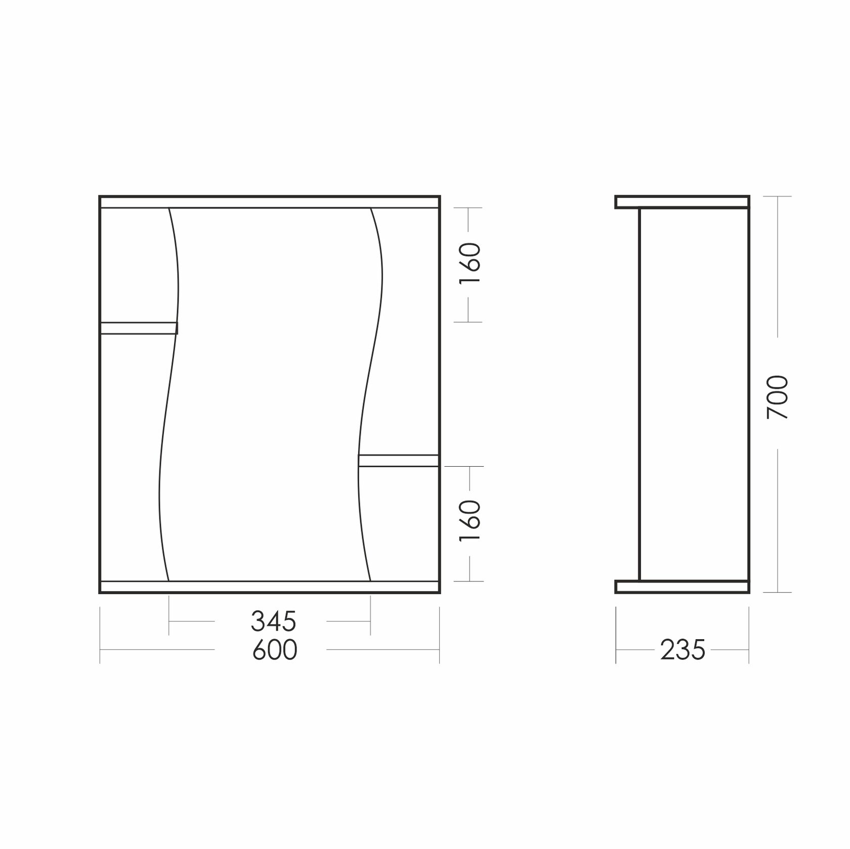 Зеркало-шкаф Santek Лира 600х700х235 мм белый LRSAMR65018W1