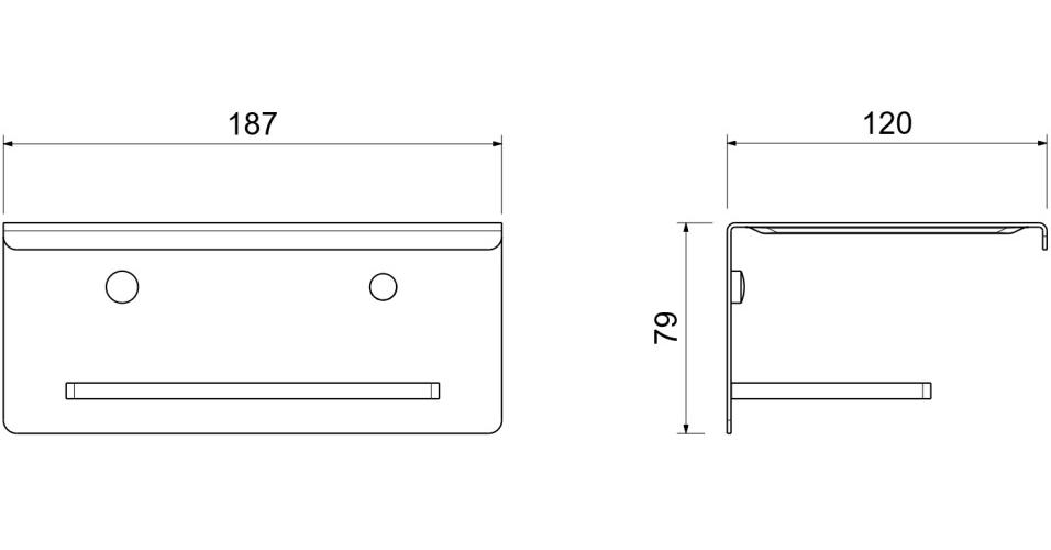 Держатель туалетной бумаги с полкой Aquatek Libra хром AQ4309CR