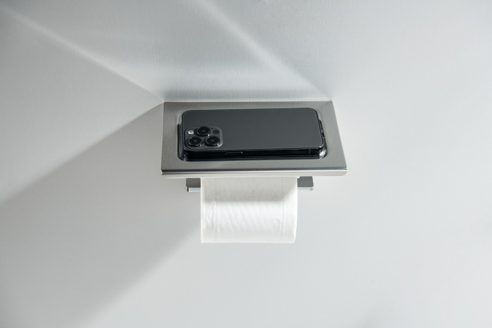 Держатель туалетной бумаги с полкой Aquatek Libra хром AQ4309CR