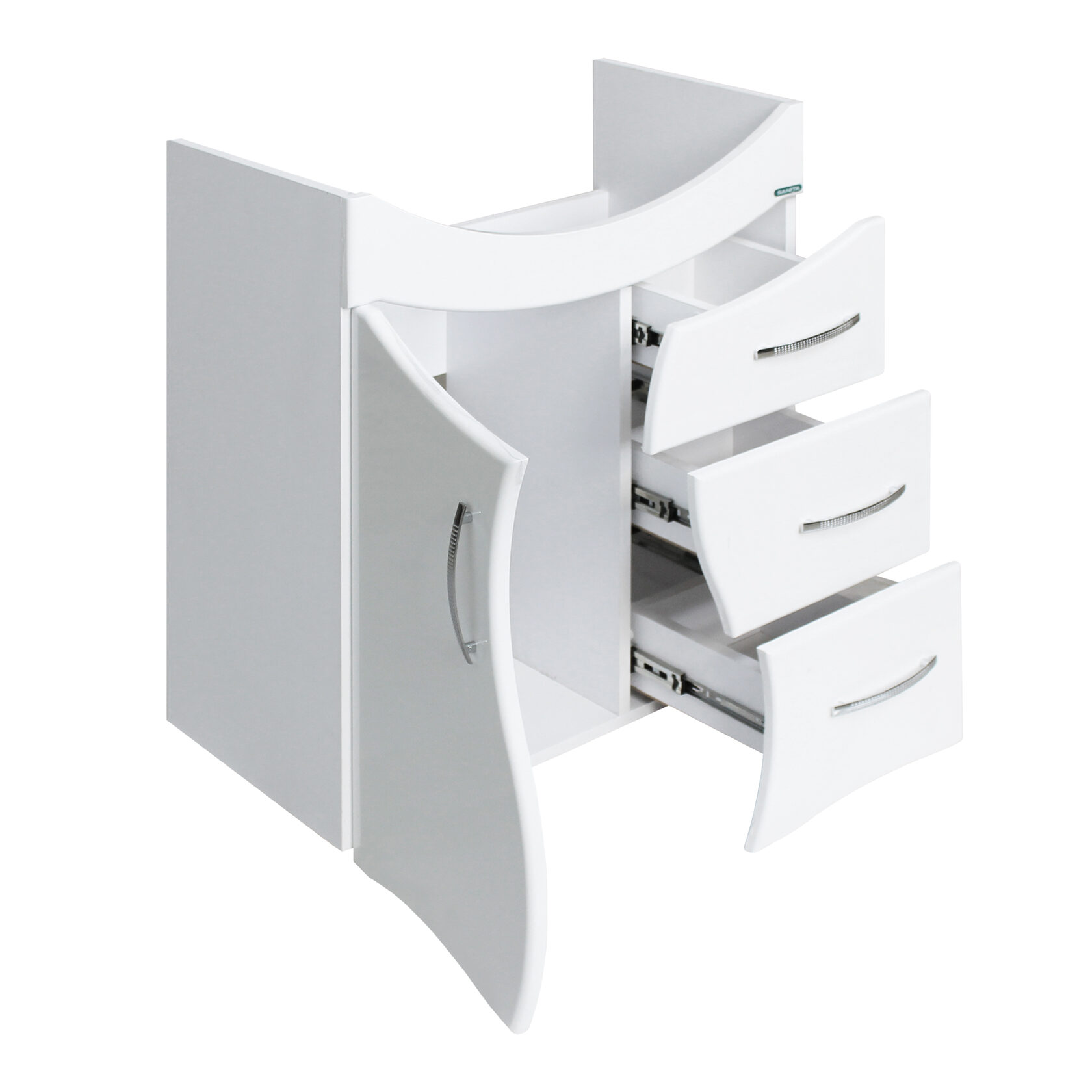 Тумба под раковину напольная Santek Лира 65 611х720х336 мм белая LRSACW65015F1