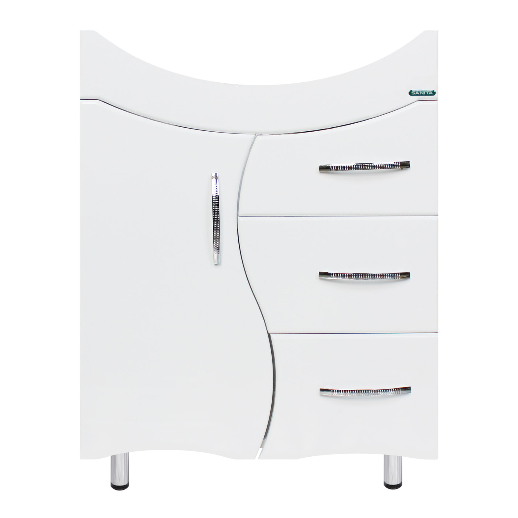 Тумба под раковину напольная Santek Лира 65 611х720х336 мм белая LRSACW65015F1