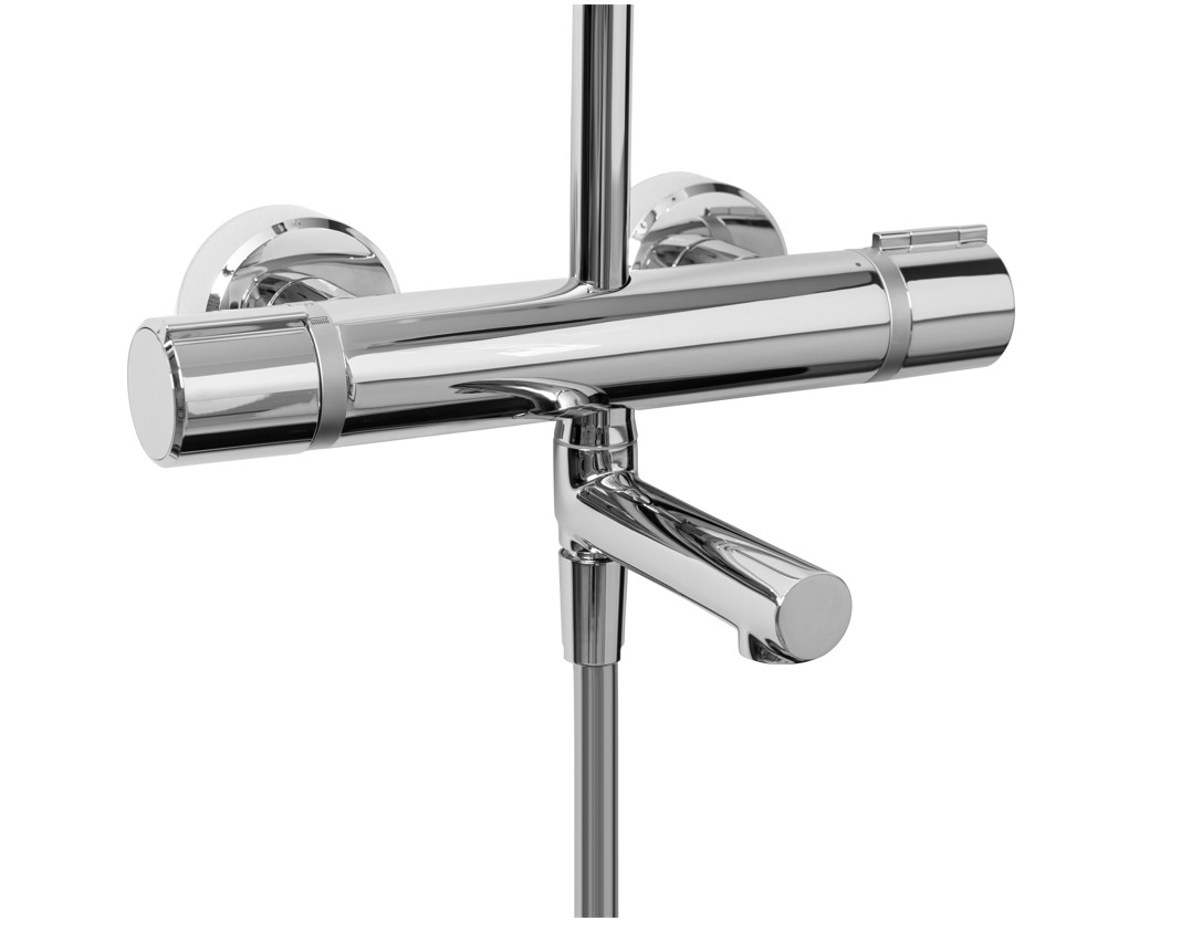 Душевая колонна термостатическая Jacob Delafon Atom со смесителем для ванны E26237-CP