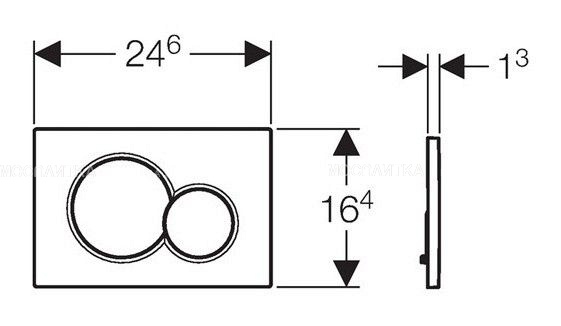 Смывная клавиша Geberit Sigma01 для двойного смыва белый 115.770.11.5