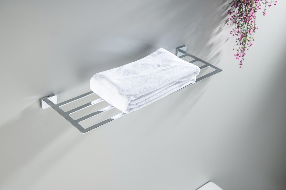 Полка для полотенец с держателем Aquatek Libra хром AQ4322CR