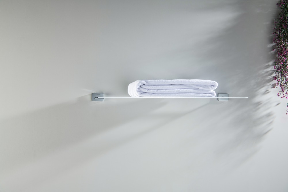 Полка для полотенец с держателем Aquatek Libra хром AQ4322CR