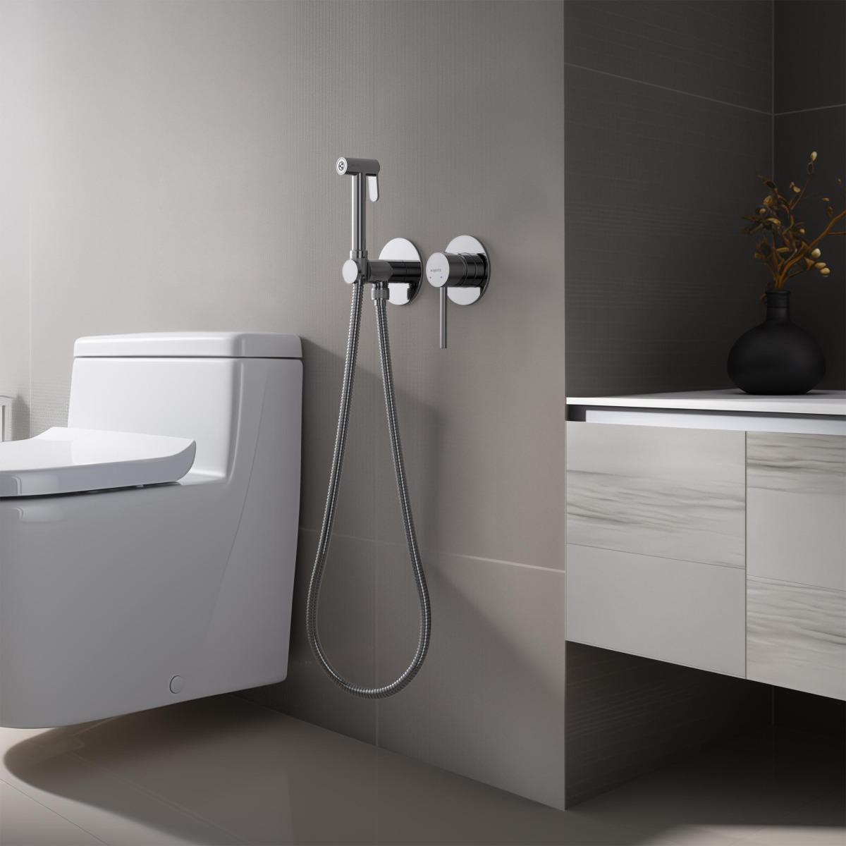 Комплект для гигиенического душа Aquanet Европа AQ1319CR встроенный хром AQ1319CR