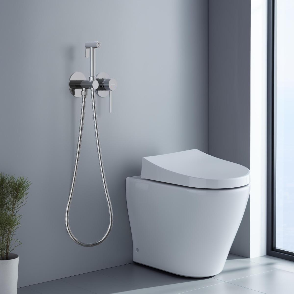 Комплект для гигиенического душа Aquanet Европа AQ1319CR встроенный хром AQ1319CR