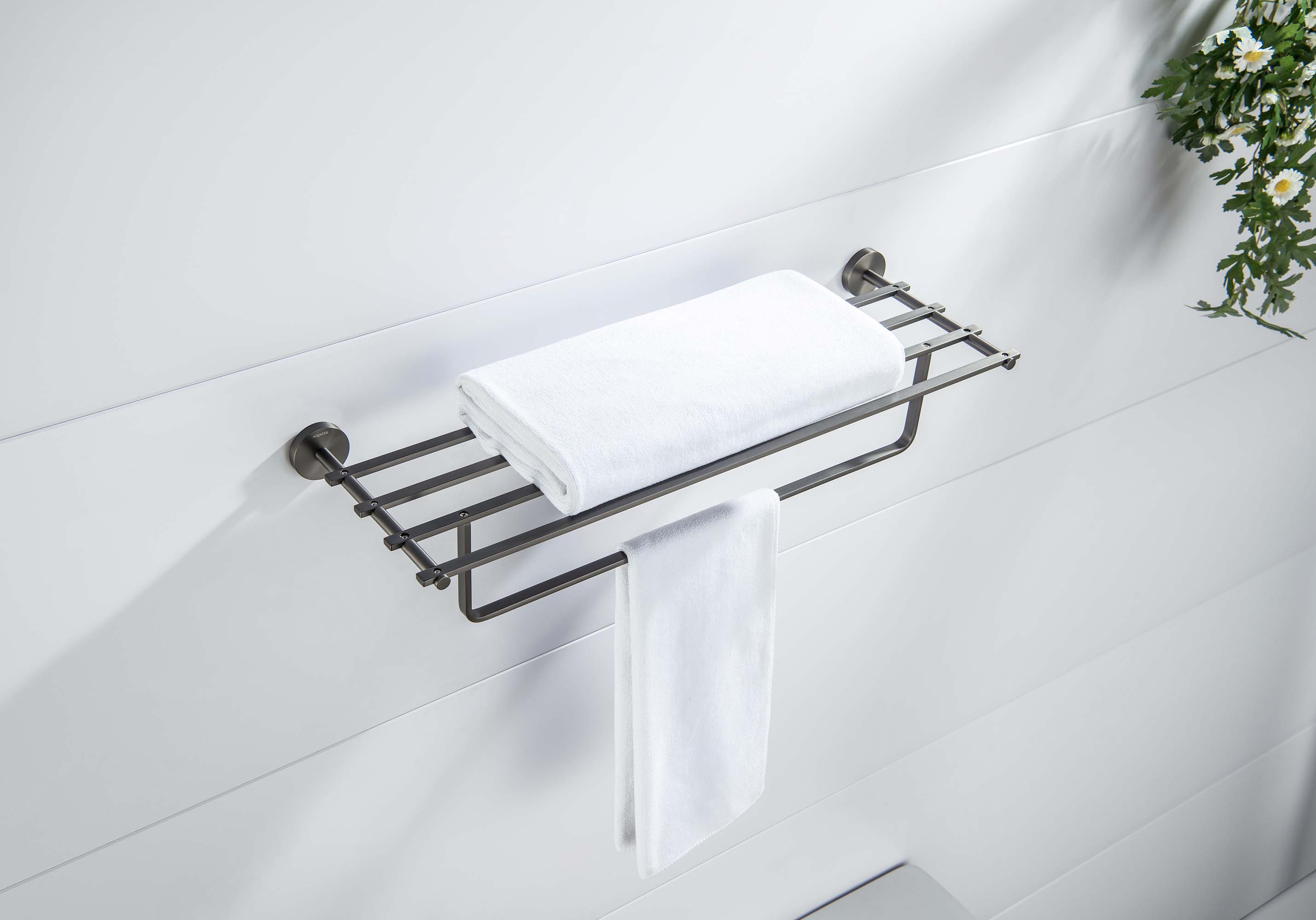 Полка для полотенец Aquanet БЕТТА оружейная сталь AQ4615BGM