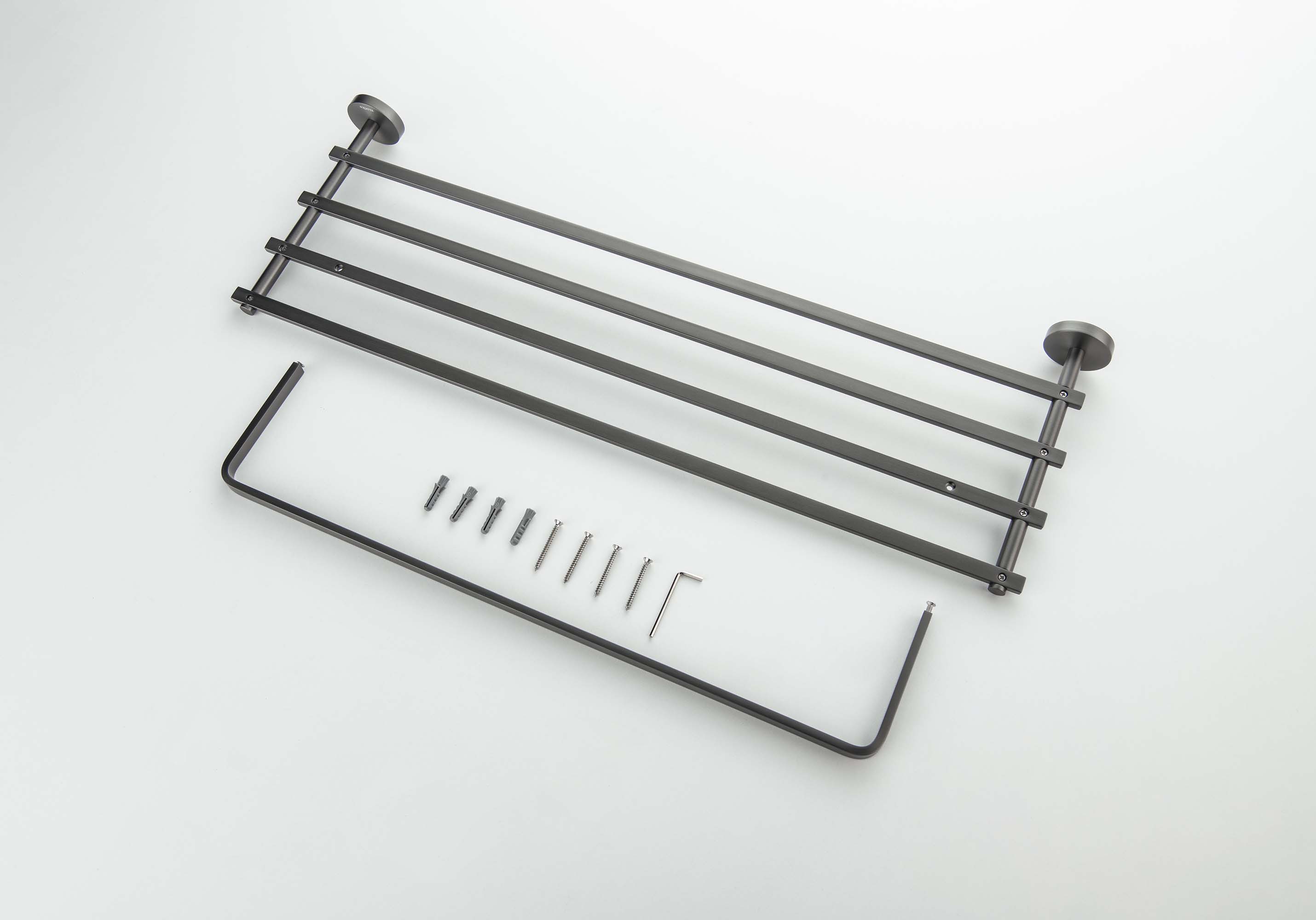 Полка для полотенец Aquanet БЕТТА оружейная сталь AQ4615BGM