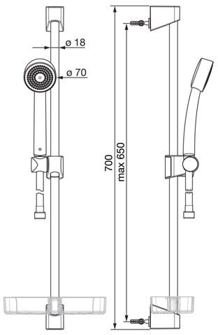 Душевой гарнитур Valentin Apollo 520