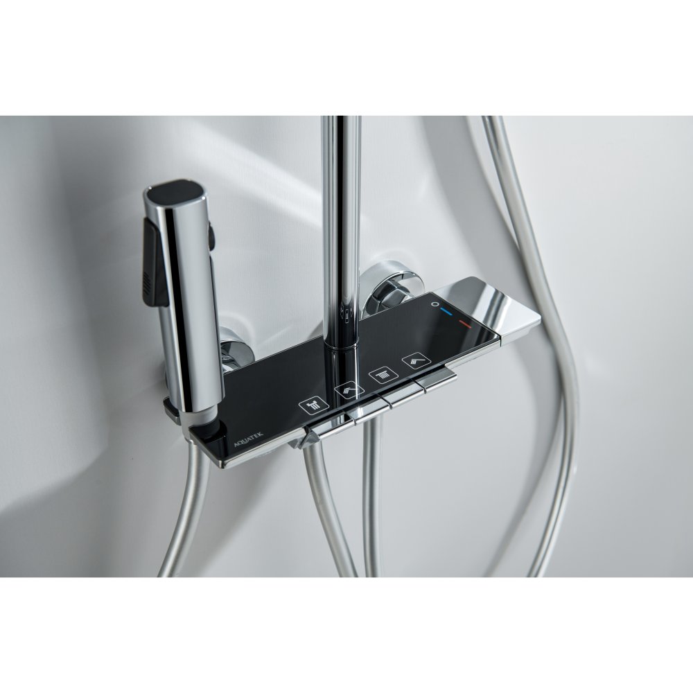 Душевая система со смесителем для ванны Aquatek Поларис 295х195 мм хром AQ3040CR