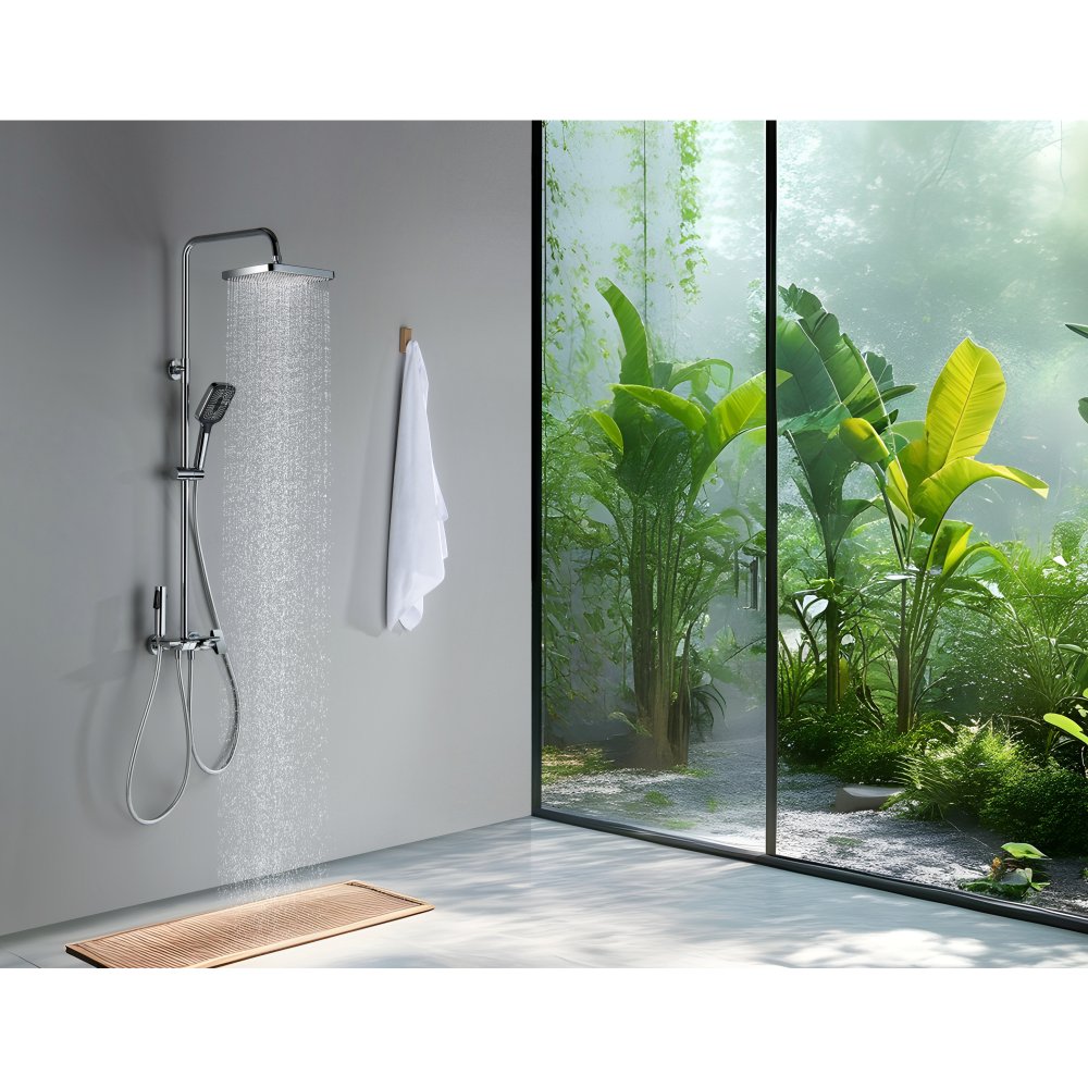 Душевая система со смесителем для ванны Aquatek Поларис 295х195 мм хром AQ3040CR