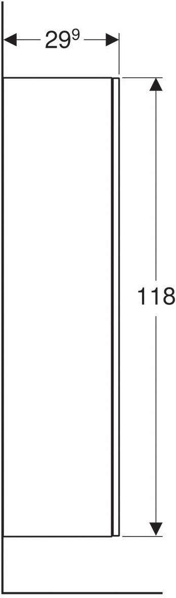Шкаф-пенал Geberit Smyle Square высокий 1180 мм цвет пекан 500.361.JR.1