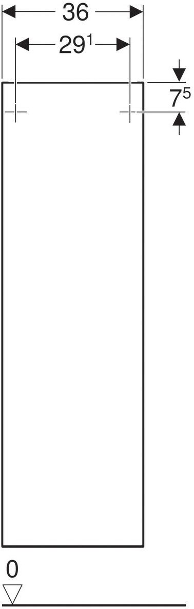 Шкаф-пенал Geberit Smyle Square высокий 1180 мм цвет пекан 500.361.JR.1