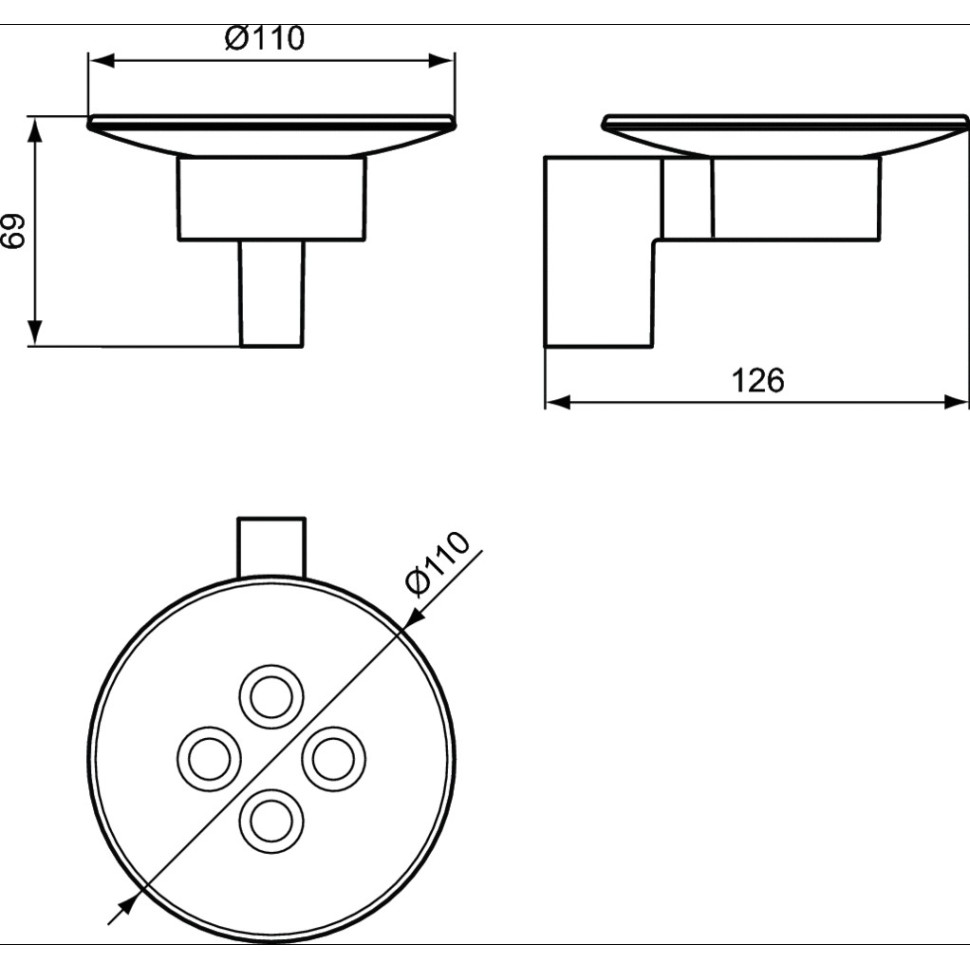 Мыльница с держателем Ideal Standard Connect стекло A9155AA