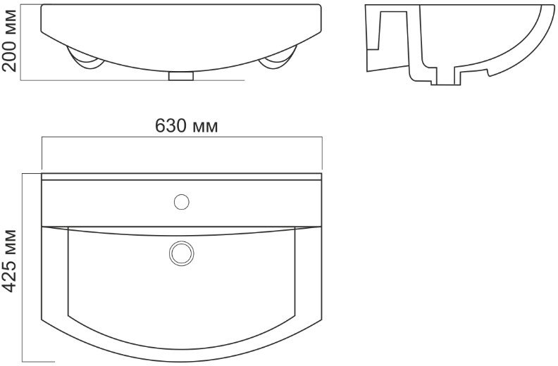 Умывальник Sanita Luxe Best 65 см Белый WB.FN/Best/65-C/WHT.G/S1