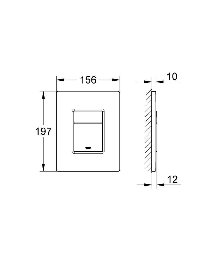 Панель смыва для унитаза GROHE Skate Cosmopolitan холодный рассвет глянец 38732GL0